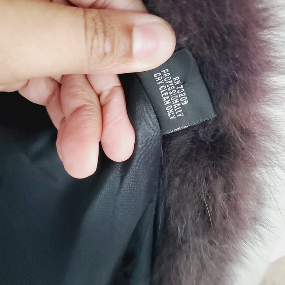 Vintage Marvin Richards Tuxedo Coat Fox Fur Trim - Picture 10 of 14